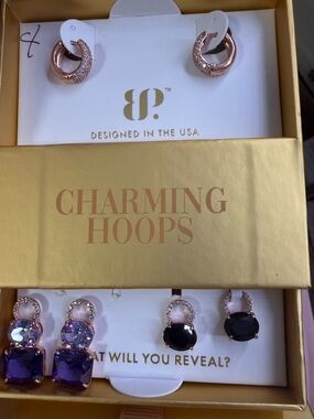 Bomb Party Charming Hoops - Rose Gold